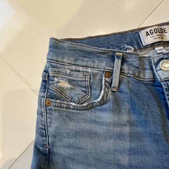 Agolde Sophie Crop High-waisted Ripped-Ankle Jean - Picture 10 of 16